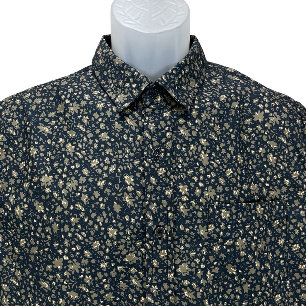 AG Adriano Goldschmied Men’s Medium Slim Fit Nash Floral Button‎ Down Shirt NWT - Picture 2 of 9